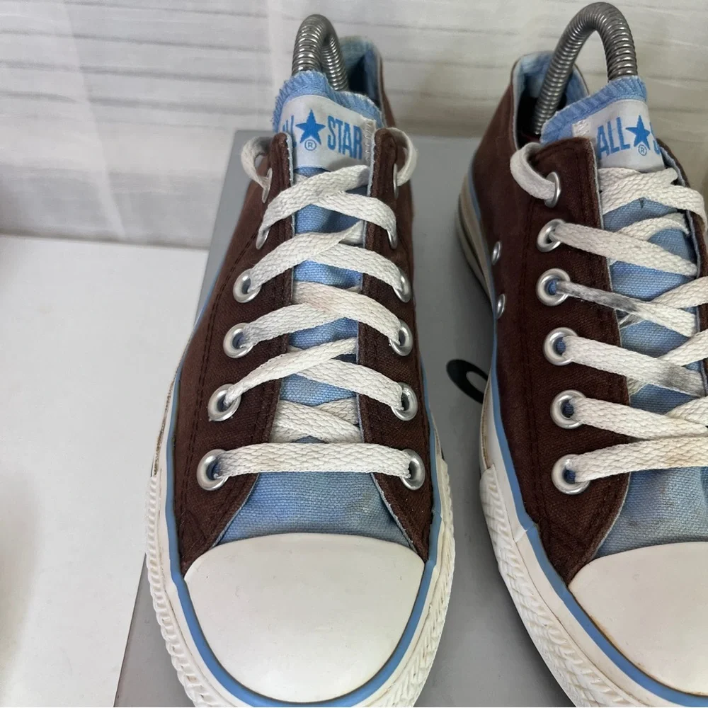 Converse Chuck Taylor All Star‎ Low Tops Two-Tone Brown / Blue Women Size 7 (b5)